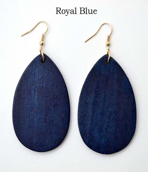 

zwpon blank round teardrop natural wood drop earrings for women fashion wooden female earrings jewelry1394295, Silver