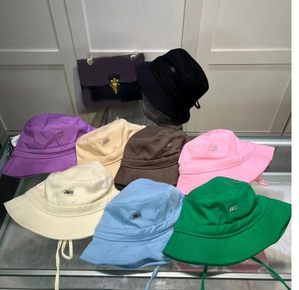 

luxury bucket hat cap for women 2023 new designer cotton beanie casquettes ladies fisherman hats patchwork spring summer wide brim sun hats, Blue;gray