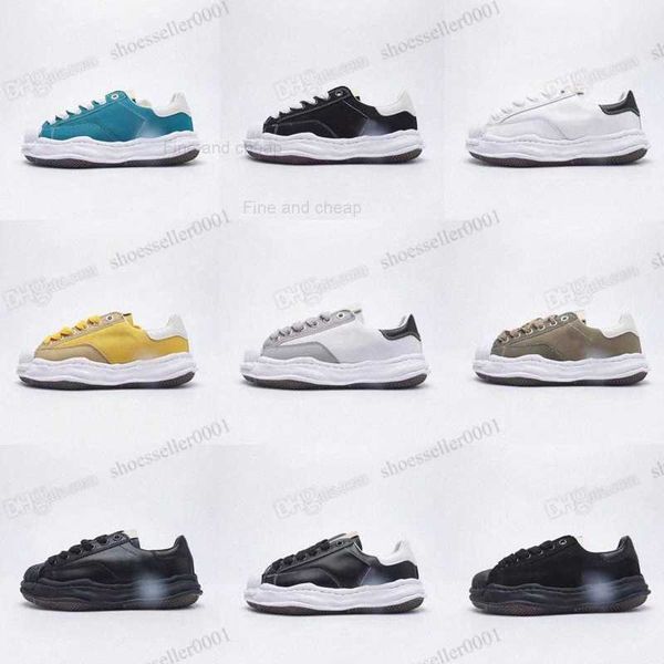 

og maison mihara yasuhiro low mmy canvas shoes for men women miharas leather triple black white rubber sole nigel cabourn trainers designer