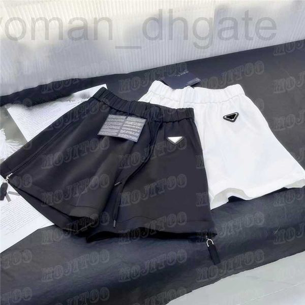 

women's plus size pants designer women shorts with letter badge side zipper design short pant fashion casual loose sportspant r1wt, Black