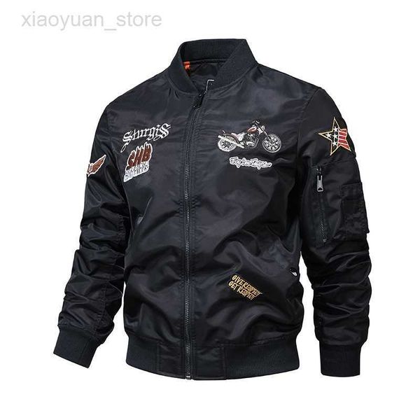 

men's jackets spring autumn thin air force ma1 pilot jacket men's aircraft embroidered baseball uniform large size overcoat overal, Black;brown