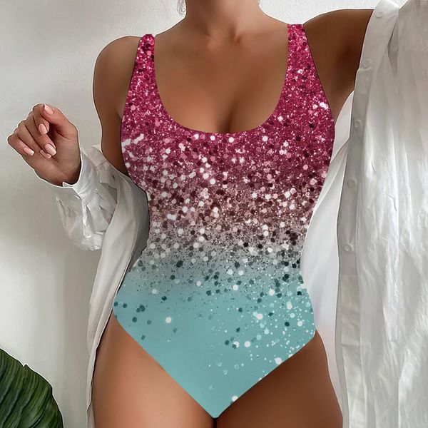 

women's swimwear gradient bikini for women swimsuit halter summer beach style set bodycon fashion ladies clothing s-2xl 230707, White;black