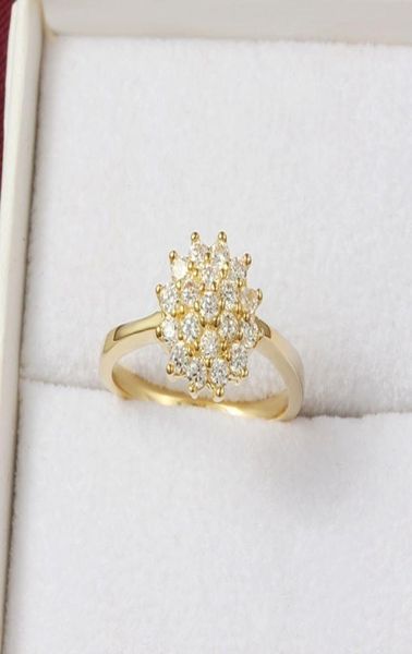 

14k yellow gold 15 carats diamond ring for women luxury engagement bizuteria anillos gemstone wedding jewelry gift5688606, Slivery;golden