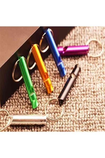 

metal whistle keychains portable self defense keyrings rings holder fashion car key chains accessories outdoor camping survival to1197893, Slivery;golden