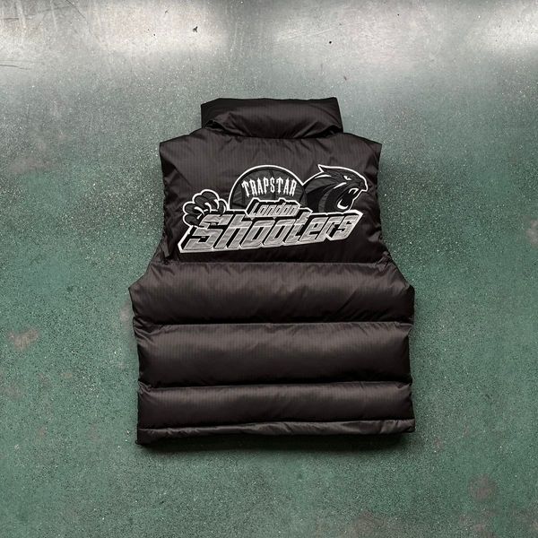 

trapstar jacket men's vest shooters gilet black reflective vest fashion jacket zipper vest, Black;brown