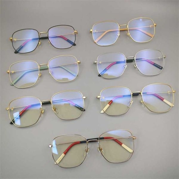 

sunglasses 2023 new family ni ni's same myopia glasses frame men's and women's multilateral square flat lenses gg0396o, White;black