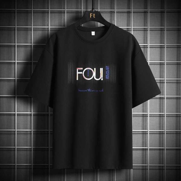 

stussys summer new men's casual short sleeve t-shirt fashion trendy brand off shoulder round neck ins men's underlay shirt men&#03, White;black