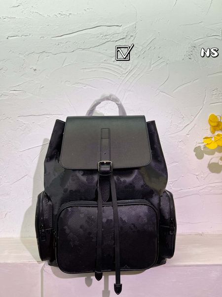 

leather chriser backpack luxurys designer knapsack men women classic flowers plaid schoolbag satchel back pack