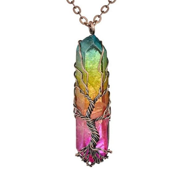 

hexagonal column quartz necklaces pendants vintage natural stone white crystal necklace drop in stock 3383157, Silver