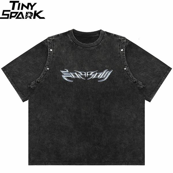 

mens tshirts vintage wash black tshirt graphic hip hop harajuku heavy duty cotton relaxed 230707, White;black