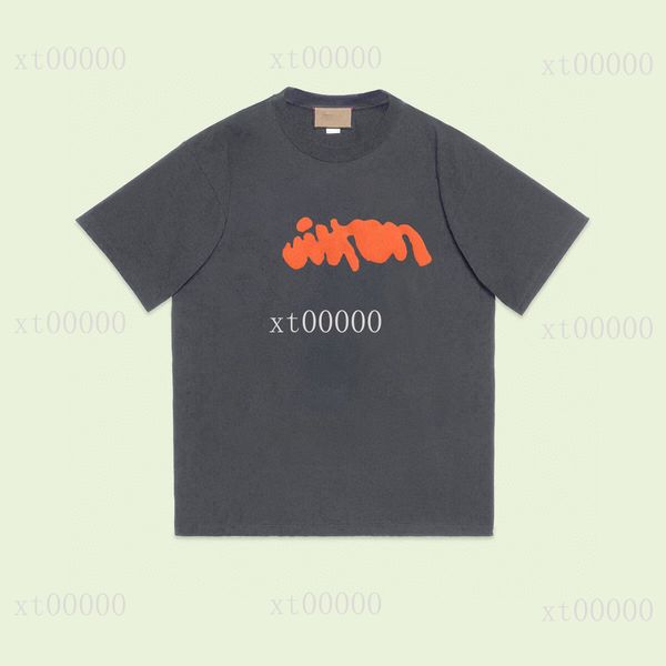 

22ss designer letter printed t shirts tee sweatshirt fashion high street short sleeves summer casual t-shirt breathable men women crew neck, Black;brown