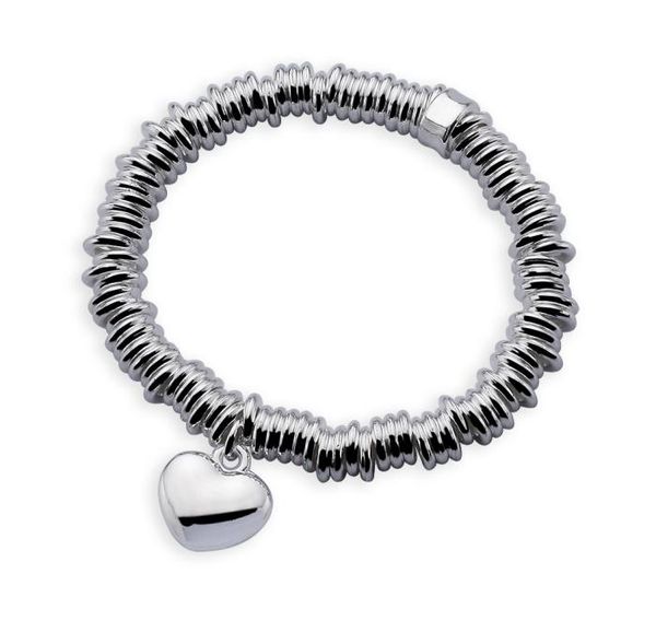 

with tracking number 925 silver bracelet dense ring with heart bracelet silver jewelry 10pcslot 18049130827, Black