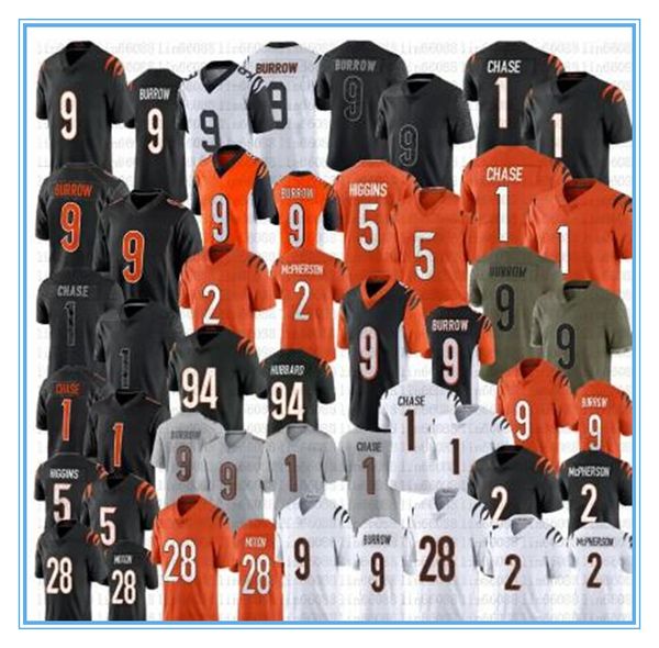 

joe burrow tyler boyd football jersey joe mixon ja'marr chase tee higgins hayden hurst mike thomas germaine prat, White