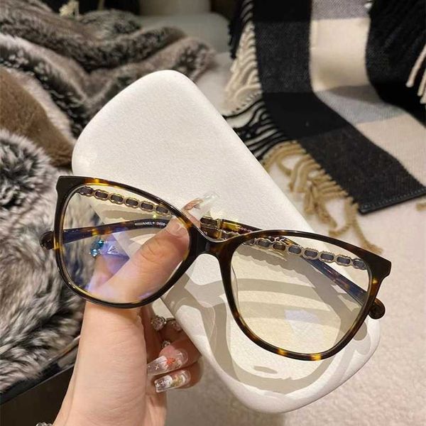 

sunglasses 2023 new zhao lusi same xiaoxiang glasses frame 3408 myopia anti blue light plain face little girl literature and art, White;black