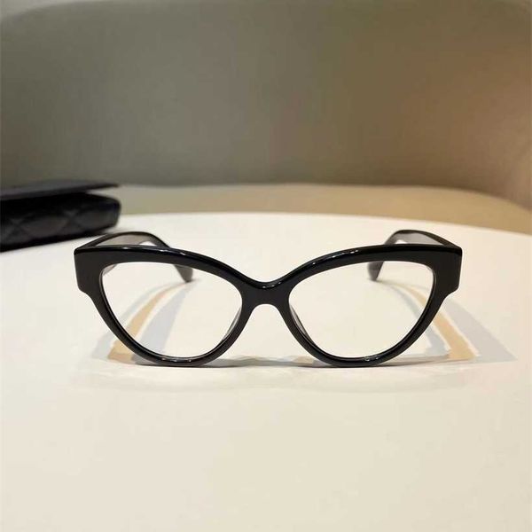 

sunglasses 2023 new xiaoxiang fann cat eye love 3436 flat light can be equipped with myopia glasses to show face small round frame trend, White;black