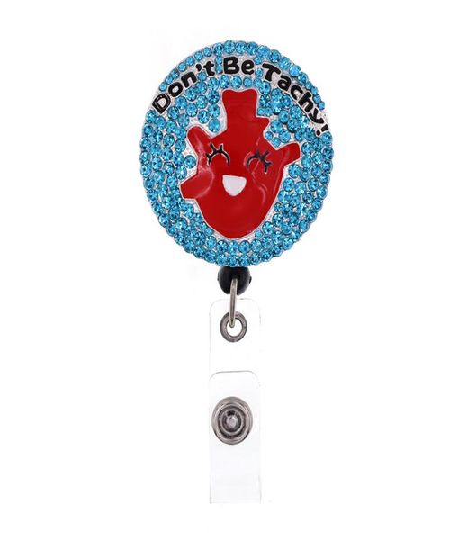 

fashion style key rings cute medical rhinestone retractable id holder for nurse name accessories badge reel with alligator clip3775393, Slivery;golden