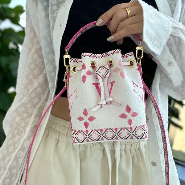 

bucket bag new printed mini drawstring women designer bags nano noe crossbody new color scheme versatile and durable various styles