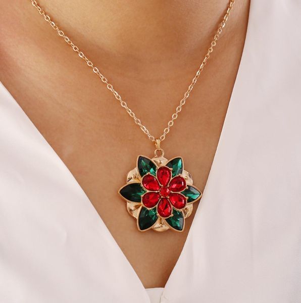 

necklace fashion multilayer alloy flower crystal anastasia for women retro princess together in paris pendant jewelry whole9307837, Silver