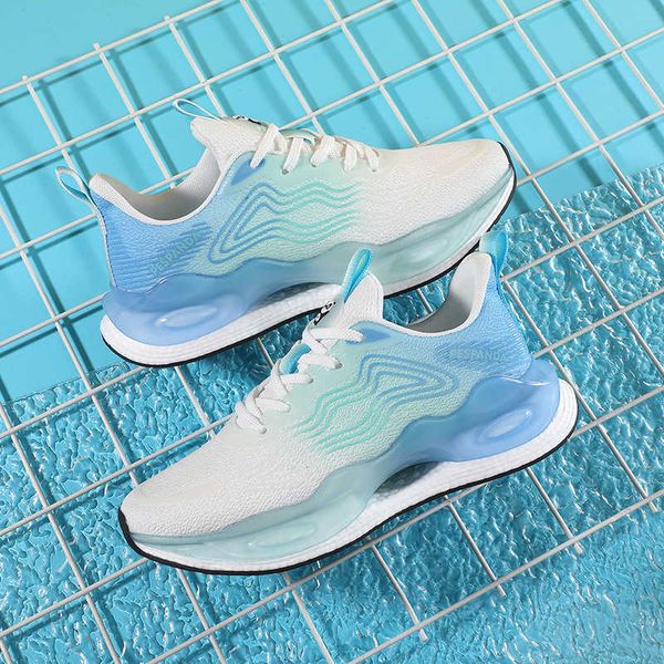 

sports 2023 new true popcorn shock absorbing running gradual couple fashion mesh breathable casual shoes, Black