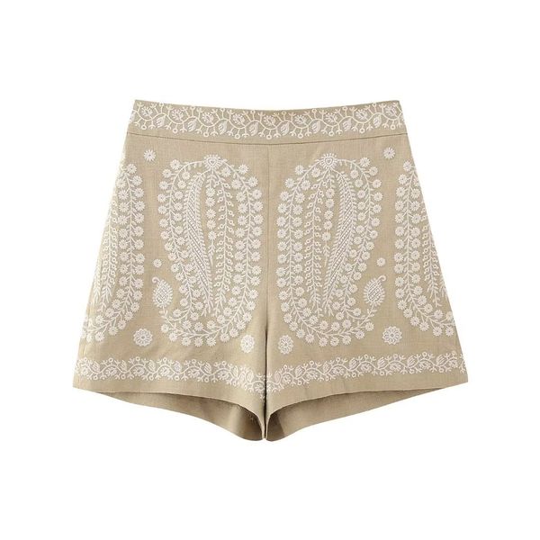 

women's shorts embroidered short summer 2023 clothing high waist modern girl bottom wears 230707, White;black