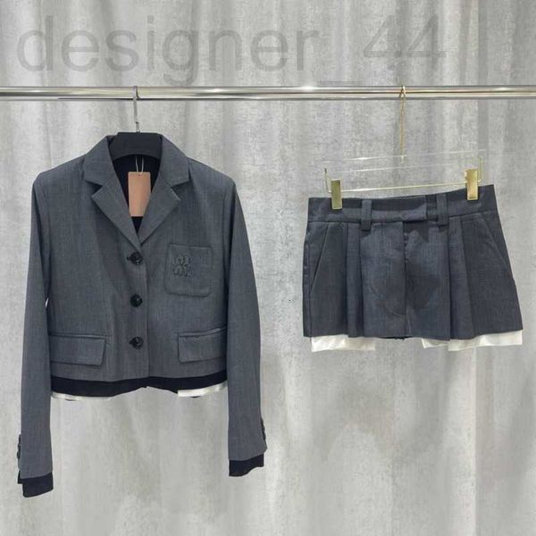 

women's jackets designer fashion womens jacket short skirt two-piedesigner jackets dress suit embroidery casual cardigan k9sk, Black;brown