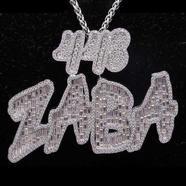

custom made luxury high end jewelry hiphop rappers' iced out s925 moissanite pendant, Silver