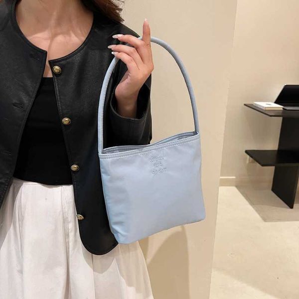 

spring and summer small fashion commuter bag embroidered nylon casual versatile underarm bag women's tote handbag