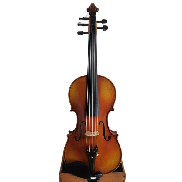 

5 strings 4/4 violin 1pc solid flamed maple back spruce hand carved k2900