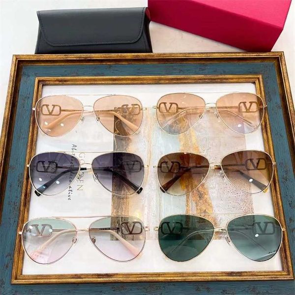 

sunglasses 2023 new 22-year new warren ova6066 green pilot metal sunglasses for women, White;black