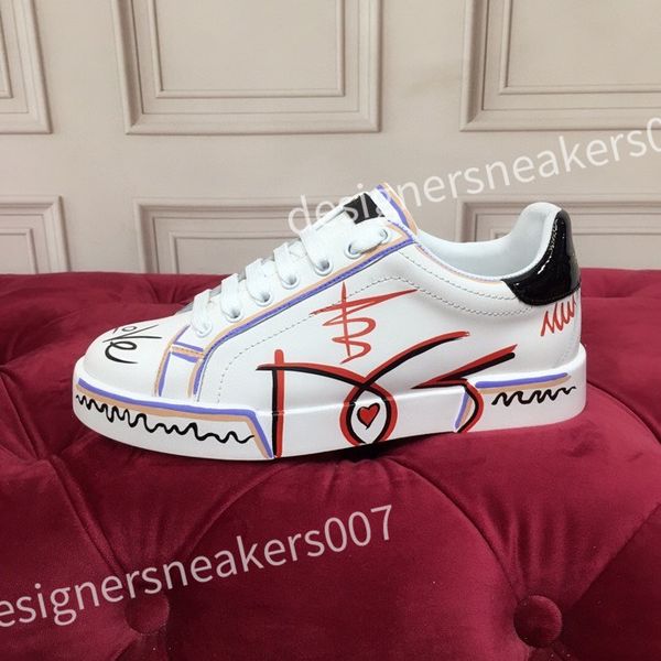 

luxurys casual shoes white leather calfskin sneakers shoes fashion comfort outdoor trainers men's pop lace up walking shoe hc210805, Black