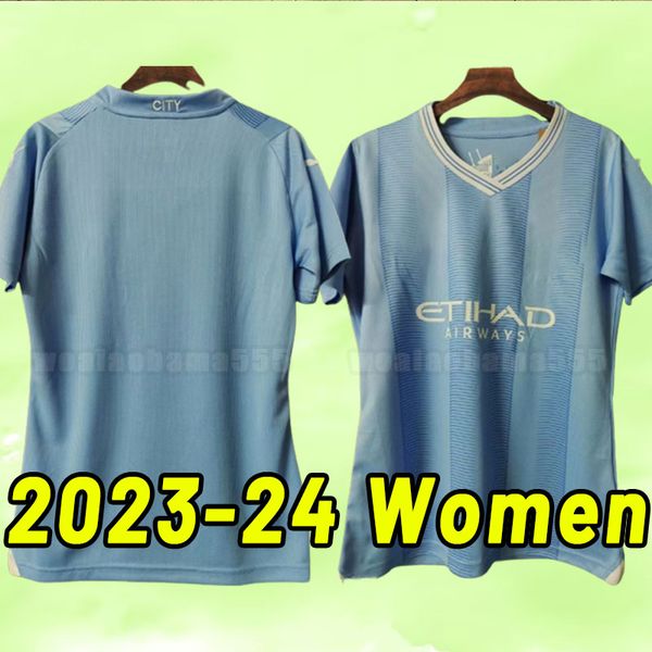 

girl 23 24 erling haaland mans cities soccer jerseys kovacic phillips grealish de bruyne foden 2023 2024 manchesters football shirts women h, Black;yellow