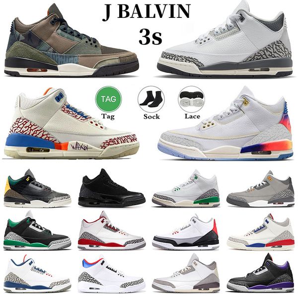 

jumpman 3 men 3s women basketball shoes hide n' sneak mr.triple double patchwork j balvin lucky green varsity royal neapolitan sport sn