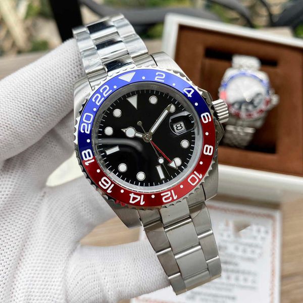 

mens fashion designer watch automatic movement stainless steel strap sapphire glass fashion luxury gift watch, Slivery;black