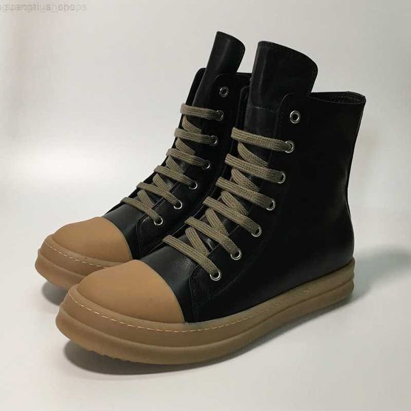 

rick casual shoes high man canvas shoes ro owens men's women's sneakers, Black