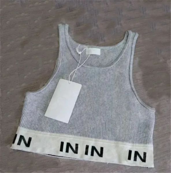 

womens designers tanks letter printing knit vest sweaters t shirts designer striped letter sleeveless knits fashion style pullover, White