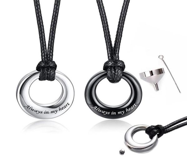 

pendant necklaces cremation jewelry urn necklace for ashes circle of life eternity memorial gift made 316l stainless steelpendant 9281621, Silver