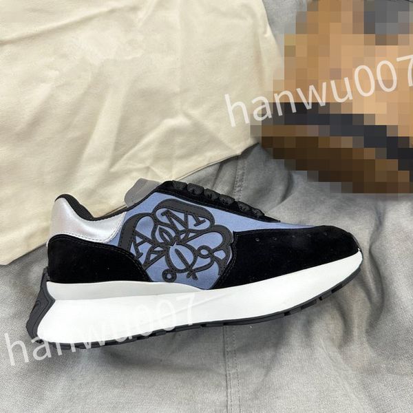 

new luxury fashion colorful women's flat shoes fashion show platform lace-up sneakers tenis designer women men's casual shoe xsd23, Black