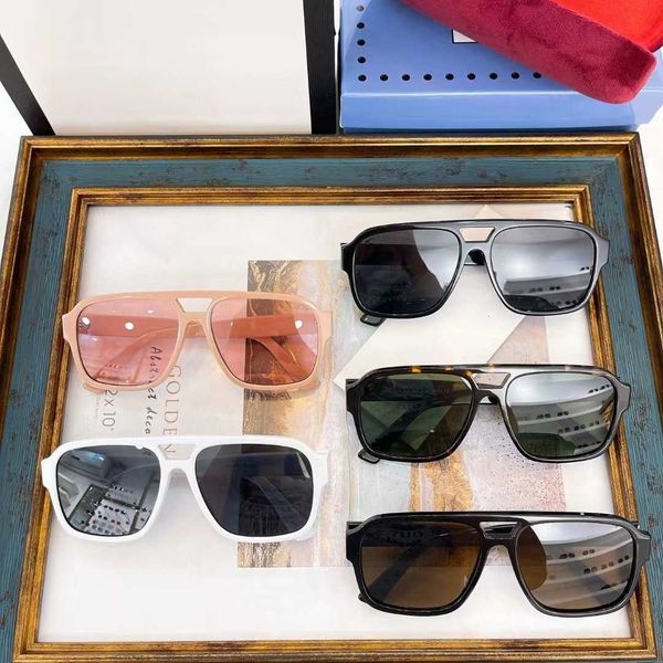 

2023 family's new online red individualized women's versatile literary trend sunglasses gg1342s, White;black
