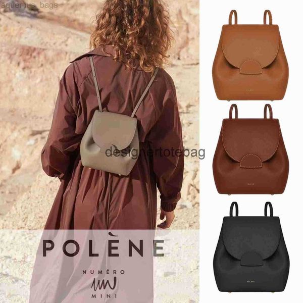 

womens designer sac polene numero mini backpack bag luxurys tote handbag genuine leather back pack book bookbag polenes cross body bookbag c