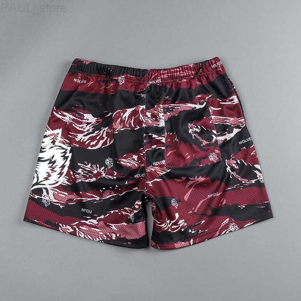 

men's mens shorts summer gym darc wolves classic fastdrying mesh short pants hollow basketball training 230404 l230710, White;black