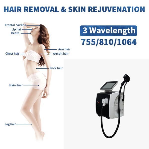 

808nm deskdiode laser for permanent hair removal portable ice prenium titanium clicks home use dark skin face spa in philips depilation pric, Black