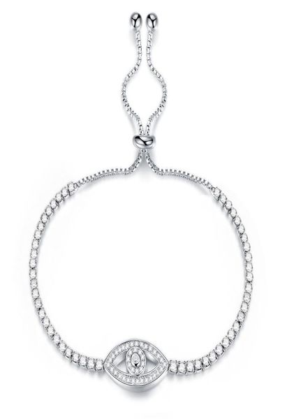 

adjsutable bolo evil eye pave cz cubic zirconia bracelet019393503, Golden;silver