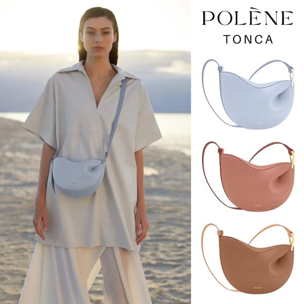 

polenes nano saddle cross body evening bags luxurys tote handbag designer sac polene tonca dumpling bag genuine leather womens mens clutch s