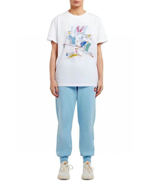 

2023 summer animal letter print men's casual t-shirts crew neck short-sleeve breathable fashion men's tees fb038, White;black