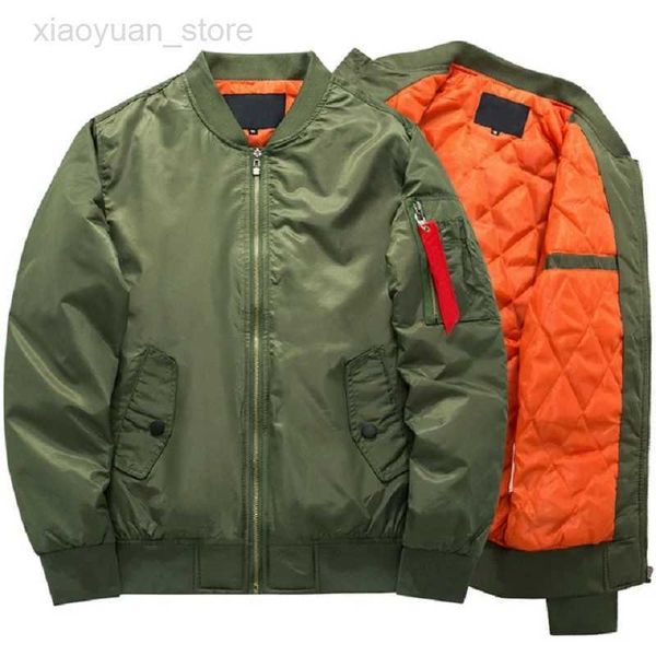 

men's jackets ma1 thick and thin army green military motorcycle ma-1 aviator pilot air men bomber jacket male plus size 8xl hkd230710, Black;brown