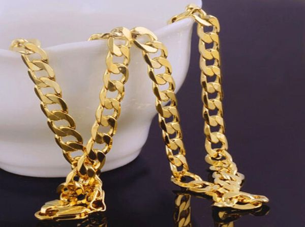 

solid 14k yellow gold mens necklace chain birthday valentine gift valuable 100 real gold not solid not money8905777, Silver