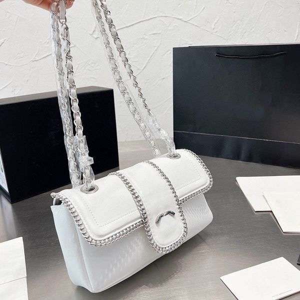 

classic flap chain women shoulder bag large capacity leather quilted luxury handbag clean business trend coin purse crossbody designer bag c
