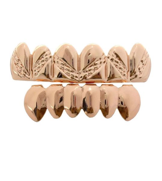 

2019 foreign trade hip hop braces real gold plated glossy twill hiphop teeth grillz3181148, Black