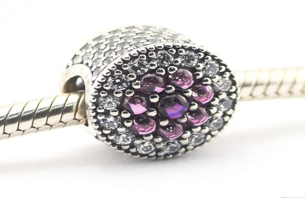 

shimmering droplets silver beads with purple cz charms 925 sterling silver loose beads for thread bracelet fashon jewelry authentic5307213, Bronze;silver