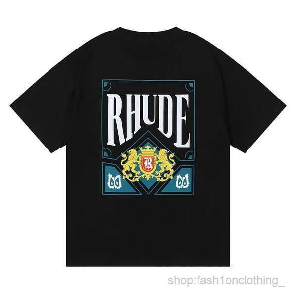 

rhude shirt 23ss mens t tess designer casual fashion short sleeve europe america men round neck tshirts us size s-xxl 25, White;black